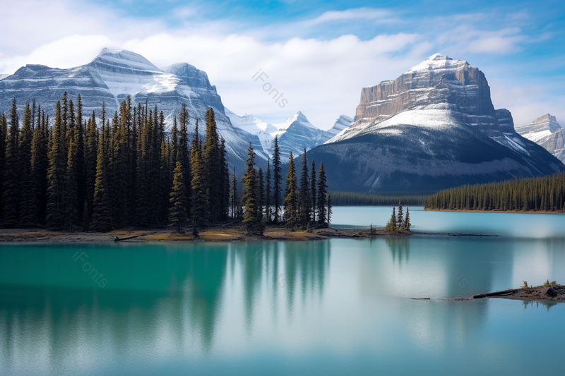 加拿大班芙国家公园干净宁静自然风景,高清,摄影图,摄影图片,图片大全,摄影图免费下载